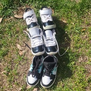 Kids High-Top Sneakers - Black and White